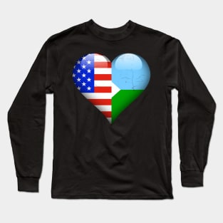 Half American Half Djiboutian - Gift for Djiboutian From Djibouti Long Sleeve T-Shirt